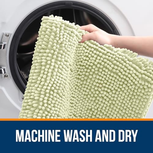 OLANLY Large Bathroom Rugs 44x32, Extra Soft Absorbent Chenille Bath Rugs