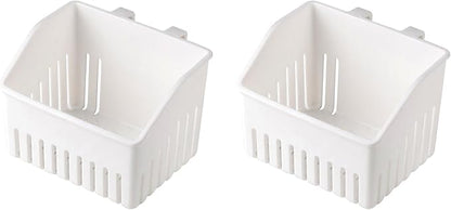 Cutlery Drying Rack - Utensil Drainer | Cutlery Drainer for Sink | Drying Rack Holder | Kitchen Drying Basket | Spoon Knife and Fork Storage Basket | Silverware Holder (White B 2pcs)