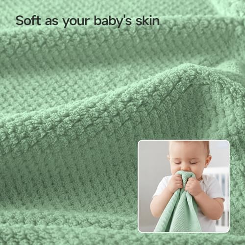REDKISS Ultra Soft 6 Piece Towel Set, Premium Towels for Bathroom, Highly Absorbent, Quick Dry, Lightweight Bath Towels Set Collection, Includes 2 Bath Towels, 2 Hand Towels, 2 Washcloths, Green