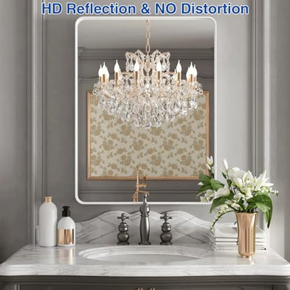 WEER White Bathroom Vanity Mirror 22x30 Inch