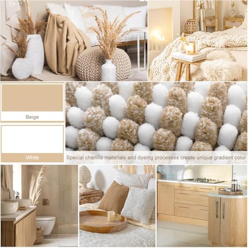 BSICPRO Bathroom Rugs Sets 2 Piece, 32"x20" + U-Shaped 24"x20", Beige
