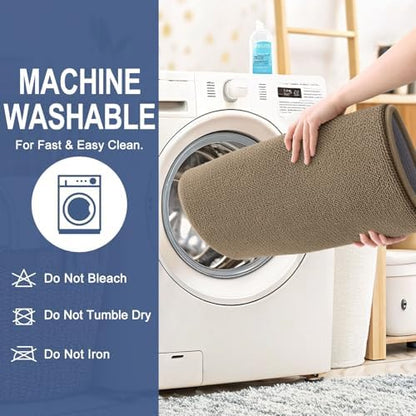 OLANLY Thick Memory Foam Bathroom Rugs 36x24, Soft Absorbent Bath Mat, Tan
