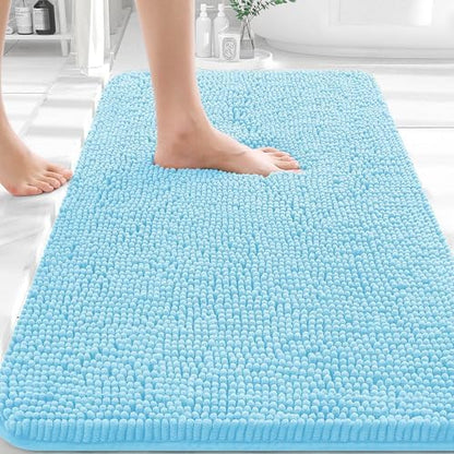 OLANLY Bathroom Rugs 32x20, Extra Soft Absorbent Chenille Bath Rugs