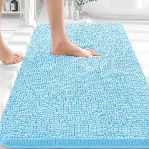 OLANLY Bathroom Rugs 36x24, Extra Soft Absorbent Chenille Bath Rugs