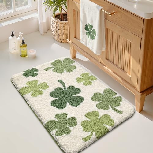 LUMI Bathroom Rug 20x32, Soft Absorbent Microfiber Bath Mat, Non Slip