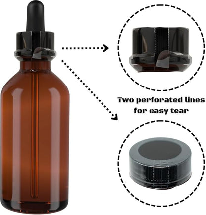 94 x 28 mm Clear Perforated Shrink Band for Spice Jars, Small Jars & Cosmetic Jars [Cap Diameter: 2 1/4"] Pack of 50