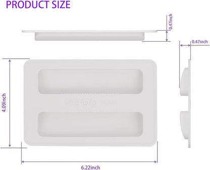 2 Pack Toaster Cover 2 Slice Silicone Toaster Lid Bread Machine Cover Bread Maker Accessories (White)