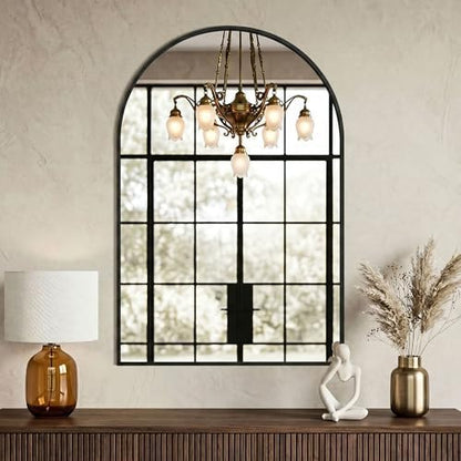 AMOISE Arched Bathroom Mirror for wall, 2Pack 30"x20" Vanity Mirror, Black