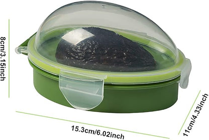 Avocado Saver Holder,with Clear Snap-On Lid Reusable Food Crisper Storage Box Fruit Fresh Container Kitchen Gadget to Keep Your Fruit Fresh for Days(COLOR:Green)