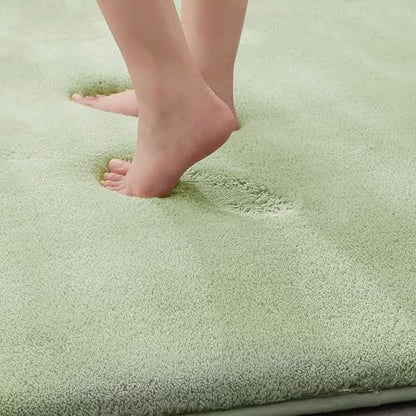 MINIDEAR Bathroom Rugs 47x24 Sage Green - Thick Memory Foam Bath Mat, Ultra Soft & Plush Fluffy, Non-Slip, Quick Dry, Absorbent Washable Floor Microfiber Mat for Tub, Home Decor Accessories