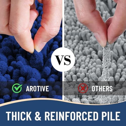 Arotive Bathroom Rugs Mat 30x17, Soft Absorbent Chenille Shaggy Bath Mat