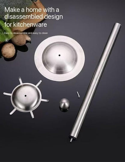 Premium 7-Piece Gold Kitchen Utensil Set with Stand, Stainless Steel Cooking Tools- Dishwasher Safe Ladle, Spoon, Spatula, Pasta Fork, Luxury Brass Kitchen Accessories for Home Chefs (silvery)