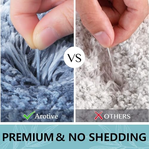 Arotive Microfiber Bathroom Rugs, Shaggy Soft Absorbent Bath Rug, 50x30