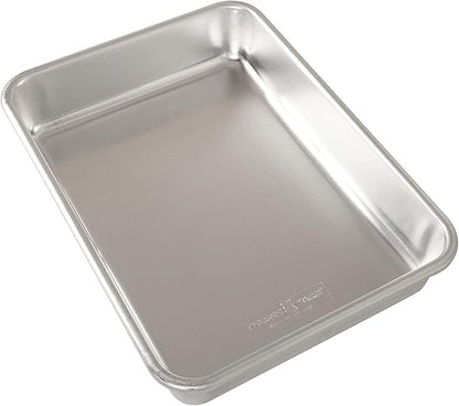 Nordic Ware Natural Aluminum Commercial Cake Pan with Lid,Rectangle Pan with Lid Silver,9 x 13,(Pack of 4)