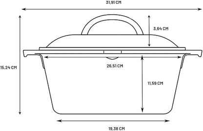 Lodge Cast Iron Dutch Oven 5 Quart - Loop Handle Cooking Vessel - Even Heat Retention - Oven-Safe, Versatile Pot