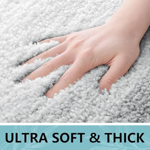 Arotive Microfiber Bathroom Rugs, Shaggy Soft Absorbent Bath Rug, 70x24