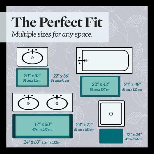 Memory Foam Bath Mat Non Slip Absorbent Super Cozy Velvet Bathroom Rug Carpet (22 inches X 36 inches, Navy)