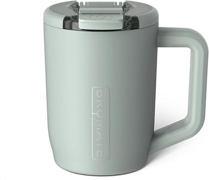 BrüMate Müv - 15oz 100% Leak Proof Insulated Coffee Mug with Handle & Lid - Stainless Steel Coffee Travel Mug - Double Walled Coffee Cup (Sage)