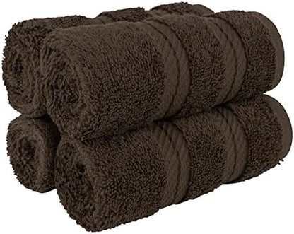 American Soft Linen 100% Cotton Luxury Turkish Towels, 4 PC Washcloth Set