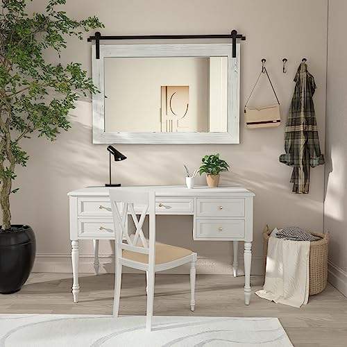 COGOOD Farmhouse Bathroom Mirrors for Over Sink - 30 x 41 White