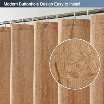 OWENIE Coral Stall Shower Curtain for Bathroom, 3D Embossed Textured Fabric Small Shower Curtain for Narrow Stall Size, Machine Washable Water Resistance, Hotel Style, 36" W x 72" L, Coral
