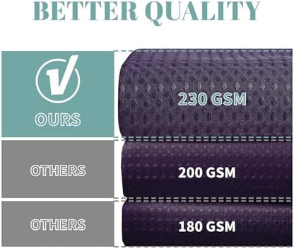 eachope No Hook Waffle Shower Curtain with Snap-in Liner, 71x74 Inch,Purple