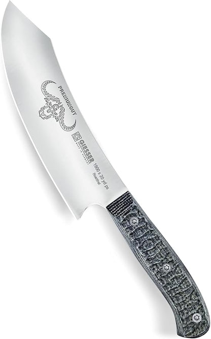Giesser since 1776, PremiumCut, The Wolfpack, German Chefs Knife 8 inch - Rock n Chop Knife, BBQ boys knife, Chopping knife for meat and vegetables