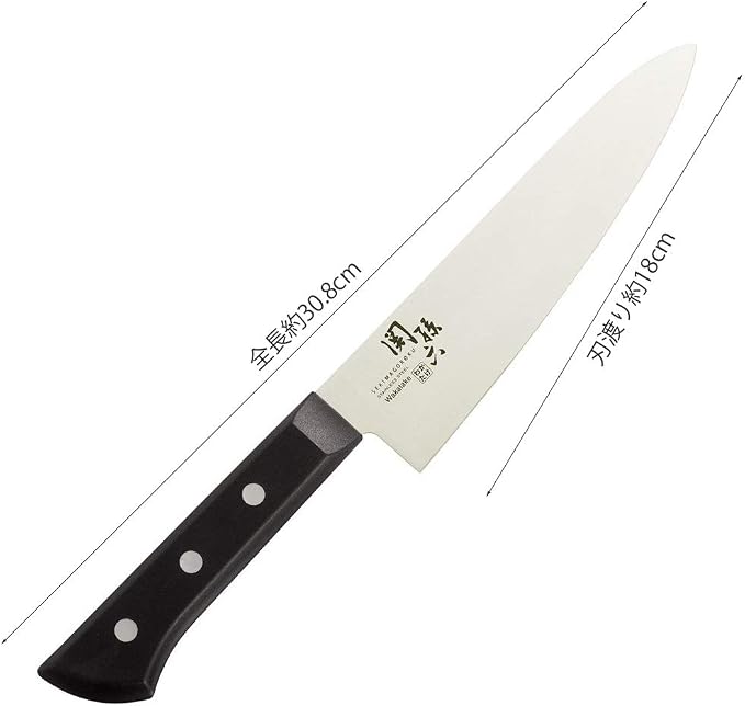 Kai KAI AB5422 Gyuto Knife Seki Magoroku Wakatake 7.1 inches (180 mm), Made in Japan, Dishwasher Safe