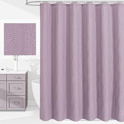 Gibelle Lavender Shower Curtain for Bathroom, Farmhouse Bath Curtain 72x72