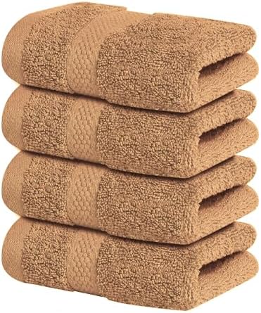Infinitee Xclusives 100% Cotton Luxury Wash Cloths for Showering - 4 Pack