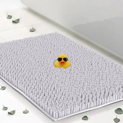 Standard Chenille Bath Mats 34"x21", Plush Absorbent Bath Mats Quick Dry, Soft & Machine Washable, Non Slip Carpet for Bathroom, Thick Bathroom Rugs, Shower Restroom Rug, Alfombras De Bano, Bathrugs