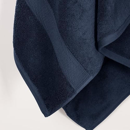 SUPERIOR Egyptian Cotton Plush & Absorbent, Bath Towel Set of 2, Navy Blue