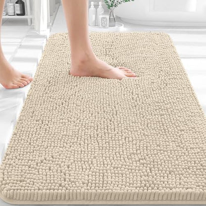 OLANLY Bathroom Rugs 30x20, Extra Soft Absorbent Chenille Bath Rugs