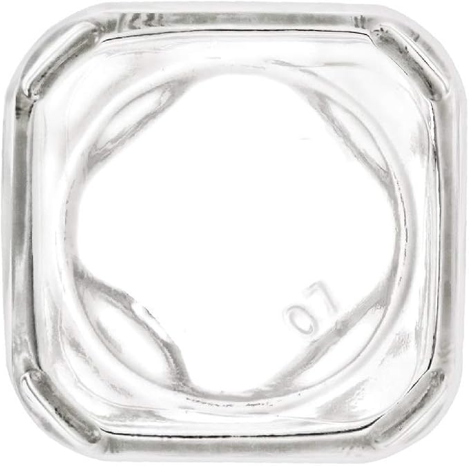 Nakpunar 12 pcs 10 oz Victorian Square Glass Jars with Plastisol Lined Lids (10 fl oz, Silver)