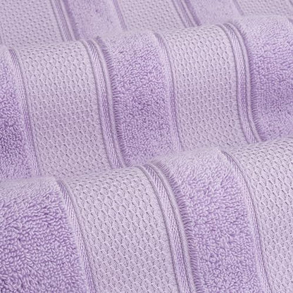 American Soft Linen Salem 100% Cotton Turkish 4 Piece Bath Towels for Bathroom, 600 GSM Soft Absorbent Quick Dry Bath Towel Set, Lilac