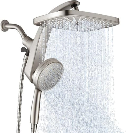 Rain Shower Head with Handheld Showerhead, Nickel 1.75GPM 460311