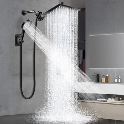 Shower Head,12" High Pressure Rainfall Shower Head with Handheld Dual Spray