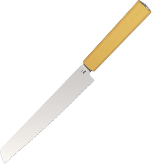 7.5" Serrated Bread Knife for Homemade Bread, AR-RPM9 Steel & Innovative Wavy Edge, Professional Serrated Knife for Sourdough Bread Cake, Gift for Baker Home Chefs