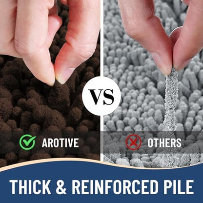 Arotive Bathroom Rugs Mat 50x30, Soft Absorbent Chenille Shaggy Bath Mat