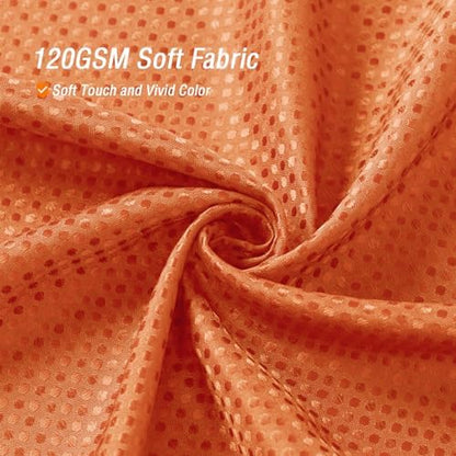 Gibelle Extra Long Burnt Orange Fabric Shower Curtain, 72 x 84