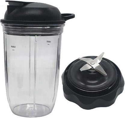 Blender Combo Easy Twist Extractor Blade with 2pcs Juicer personal jar 18oz cup with to go lid,Compatible with nutribullet Full-Size Blender Combo 1200W:NBF50500/NBF50500IN/NBF50500AK/NBF50500AW