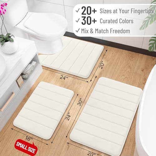 OLANLY Memory Foam Bath Mat 30x20, Super Soft and Absorbent Bathroom Rugs