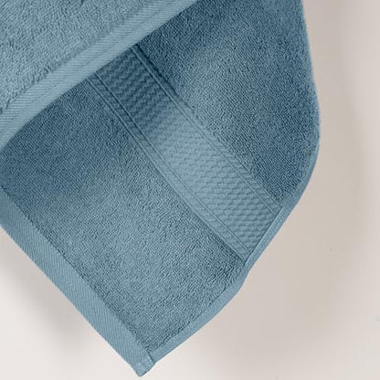 Superior Egyptian Cotton Plush & Absorbent, Bath Towel Set of 2, Denim Blue