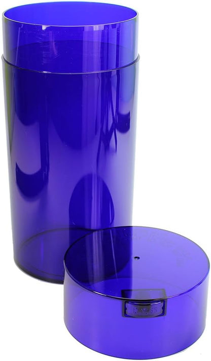 Tightvac - 5oz to 24 Ounce - Patented Airtight Container | Multi-use Vacuum Container Works as Smell Proof Containers for Herbs and Dry Goods. Blue Tint