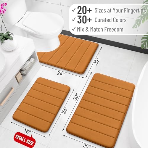 OLANLY Memory Foam Large Bath Mat 59x34, Super Soft Absorbent Bathroom Rugs