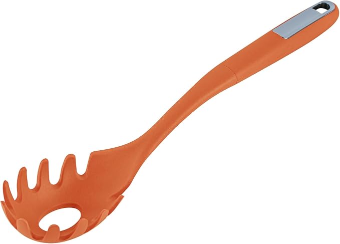 Restaurantware Silicone Utensil Set Pack of 10 Non-Slip Handle 6-Piece Kitchen Tool Set, Heat-Resistant Dishwasher-Friendly Cooking Accessories, Durable Orange Cooking Utensils