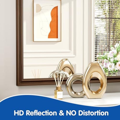 WEER Brown Bathroom Vanity Mirror 36x30 Inch