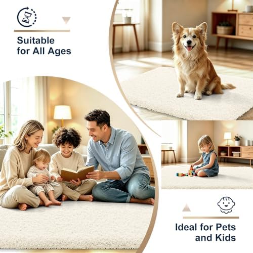 OLANLY Microfiber Bathroom Rugs 30x20, Ultra Soft Absorbent Bath Mat, White