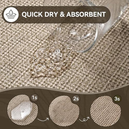 YDKGL Bath Mats for Bathroom, Non Slip Thin Bathroom Rugs, Brown 16x24
