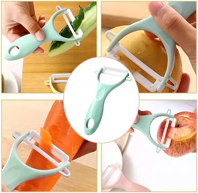 2PCS Lemon and Onion Storage Containers with Peeler, Freshness Keepers for Lemon and Onion, Ideal for Fridge Vegetable Crisper, Keeps Food Fresh Longer